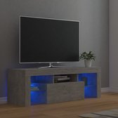 Decoways - Tv-meubel met LED-verlichting 120x35x40 cm betongrijs