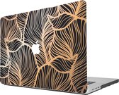 iMoshion Design Laptop Cover voor de MacBook Pro 16 inch (2021) - Golden Leaves