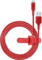 Cellularline - Usb kabel, Apple lightning silicone strap, supernova rood