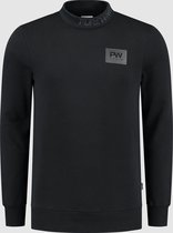 Purewhite -  Heren Regular Fit   Sweater  - Zwart - Maat XS