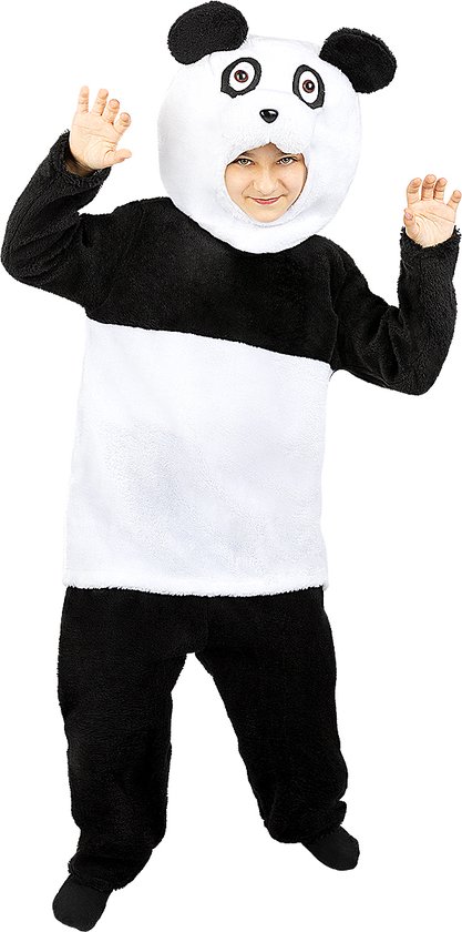 FUNIDELIA Panda kostuum voor meisjes en jongens Dieren - jaar cm) - Zwart