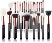 Make-Up Kwasten Set - 25 Stuks - Kwastjes & Borstels - Kwastenset - Oogschaduw - Blush - Foundation - Poeder - Natuurlijk Haar