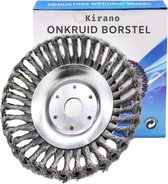 Kirano®  Onkruidborstel - Universele onkruidborstel - Bosmaaier - Onkruidborstel elektrisch - Grastrimmer -  RVS - 19 cm