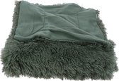 4goodz super Zachte en Langharig Fleece Plaid - 125x150 cm - Kaki