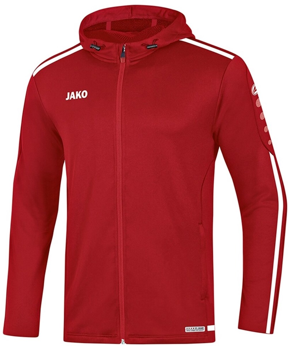 Jako Striker 2.0 Jas Met Kap Kinderen - Chilirood / Wit | Maat: 152