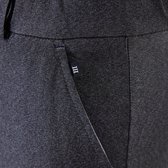 ETHYN | Donkerblauwe stretch pantalon met structuur en subtiel ruitendessin