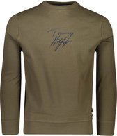 Tommy Hilfiger Sweater Groen Normaal - Maat M - Heren - Lente/Zomer Collectie - Katoen;Elastaan