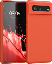 kwmobile telefoonhoesje voor Google Pixel 6 - Hoesje voor smartphone - Back cover in mandarijn oranje