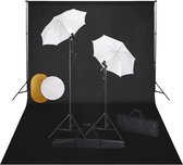 Everest Fotostudioset met lampen, paraplu's, achtergrond en reflector