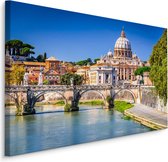 Schilderij - Castel Sant'Angelo, de Engelenburcht in Rome, Premium Print