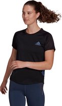 adidas Adizero Shirt Dames - sportshirts - zwart - maat XL