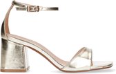 Sacha - Dames - Goudkleurige sandalen met hak - Maat 41