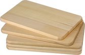 15x Ensemble de planches à déjeuner/planches à découper en bois 21,5 x 13,5 cm - 21,5 x 13,5 x 1 cm - Planches à Planches à découper