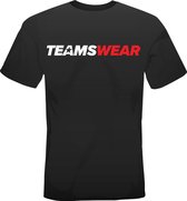 Teamswear Promo T-Shirt Heren - Zwart / Wit / Rood | Maat: L