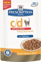 Hill's Prescription Diet C/D - Urinary Stress - Zalm - Kattenvoer - 12 x 85 g