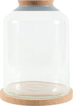 Zolux life bell stolp glas grijze rand met kurk