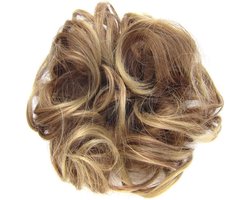 Haar Wrap, Brazilian hairextensions knotje bruin/blond 12/24#