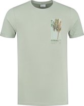 Purewhite -  Heren Slim Fit   T-shirt  - Groen - Maat XS