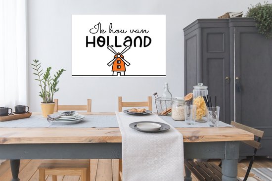 Affiche Holland - Moulin à Vent - Oranje - 120x90 cm