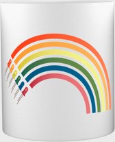 Akyol - Regenbogen Mok met opdruk - lgbti - pride aanhangers - Pride - 350 ML inhoud