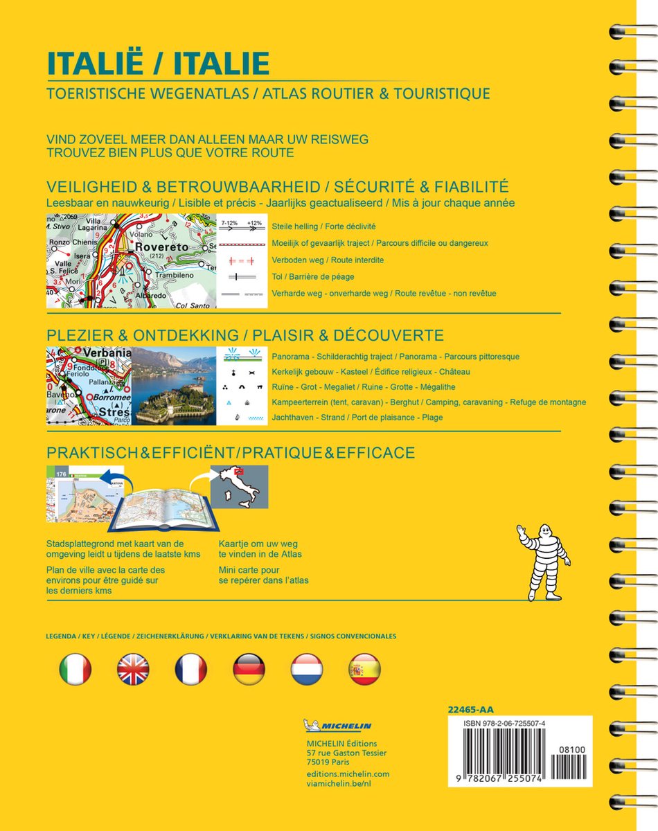 Michelin Atlas Italië 2022 | 9782067255074 | Boeken | bol.com