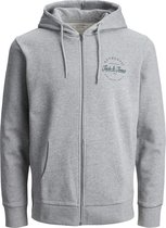 Jack & Jones Dusty Hoodie Zipper Grijs (Maat: 5XL)