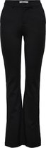 Only Broek Onlvika Mw Flared Slit Pant Tlr 15250703 Black Dames Maat - W36 X L34