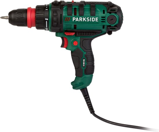PARKSIDE Boormachine - Krachtige motor met aandrijving met 2 versnellingen - Draaimoment: max. 40 Nm - Stationair toerental: 0-400 min⁻¹/0 - 1600 min⁻¹  - Krachtige motor met versnellingsbak met 2 versnellingen - Afneembare metalen boorkop