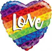 Ballon regenboog hart, gaypride, regenboog, valentijn liefde