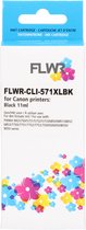 FLWR - Inktcartridge / CLI-571XLBK / Zwart - Geschikt voor Canon