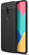 OPPO A5 (2020) Hoesje - Mobigear - Luxury Serie - TPU Backcover - Zwart - Hoesje Geschikt Voor OPPO A5 (2020)