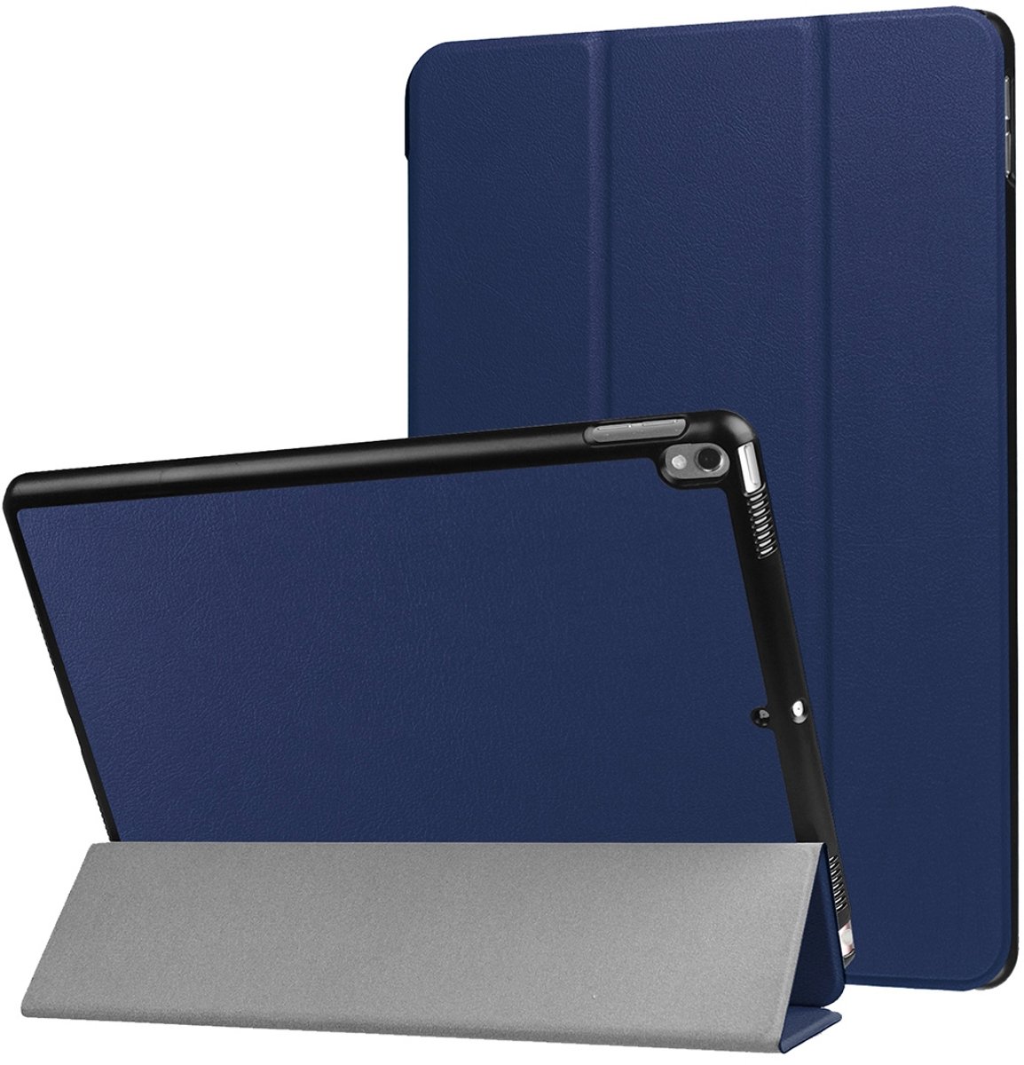 Mobigear Tablethoes geschikt voor Apple iPad Pro 10.5 Inch (2017) Hoes | Mobigear Tri-Fold Bookcase - Donkerblauw