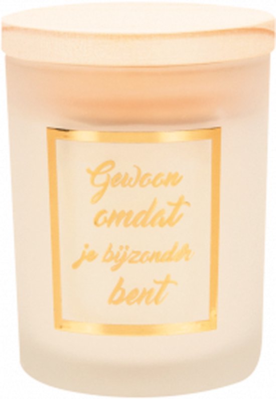 Geurkaars - White/gold - Gewoon omdat je bijzonder bent - In cadeauverpakking