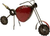 Motorfiets scrap metaal - Metaal - 38x20x12 cm - Rood - India - Sarana - Fairtrade
