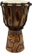 Muziekinstrument - Trommel - Hout - Bruin - 25x15x15 cm - Indonesie - Sarana - Fairtrade