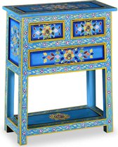 MEUBELEXPERT - Kast -Dressoir - Commode - Ladekast - Wandkastje - Wandmeubel - Dressoirs - Zijkast - Keukenkast - Halkast - Woonkamer - Salon- Hal - Handgeschilderd - blauw