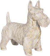 Decoratie Beeld Hond 26*14*27 cm Beige Kunststof Decoratief Figuur Decoratieve Accessoires Woonaccessoires