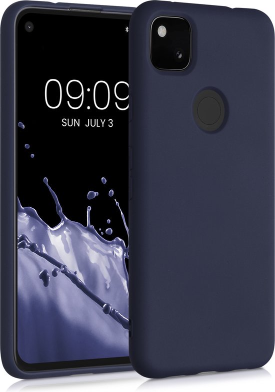 kwmobile telefoonhoesje geschikt voor Google Pixel 4a - Hoesje voor smartphone - Back cover in bosbesblauw