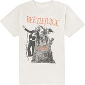Beetlejuice Heren Tshirt -S- Here Lies Beetlejuice Creme