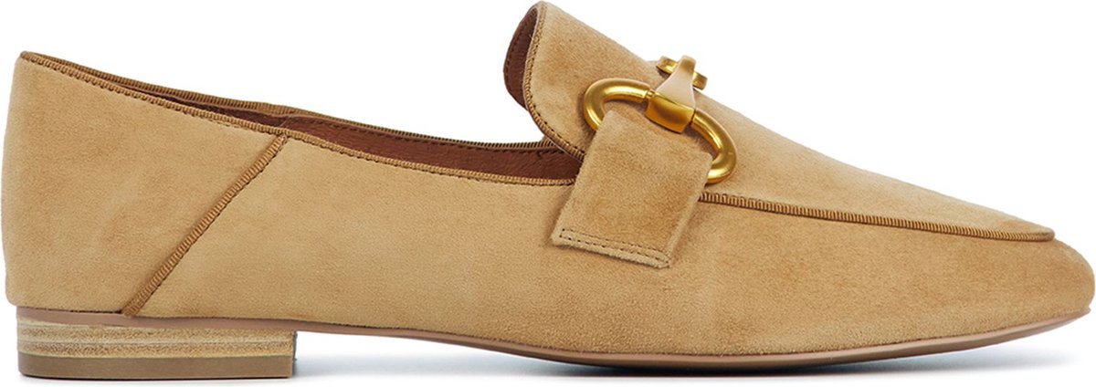 BiBi Lou Instappers Dames - Instapschoenen / Damesschoenen - Suède - 540Z30VK - Cognac - Maat 39