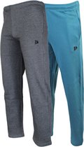 2-Pack Donnay Joggingbroek rechte pijp - Sportbroek - Heren - Maat XL - Charcoal-marl/Deep army green