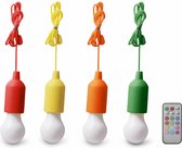 Alice's Garden Hanglampjes - set van 4 - LED-lamp op batterijen - met afstandsbediening