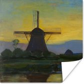 Affiche Moulin côté Est - Piet Mondrian - 50x50 cm