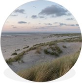 WallCircle - Wandcirkel ⌀ 30 - Het strand en de duinen van Ameland - Ronde schilderijen woonkamer - Wandbord rond - Muurdecoratie cirkel - Kamer decoratie binnen - Wanddecoratie muurcirkel - Woonaccessoires