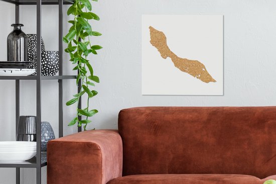 Une illustration de Curaçao de toile de liège 50x50 cm - Tirage photo sur toile (Décoration murale salon / chambre)