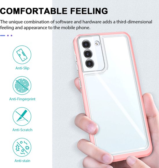 Coque Samsung S20 FE transparente avec bumper Rose Goud - Ultra Hybrid Coque Samsung Galaxy S20 FE