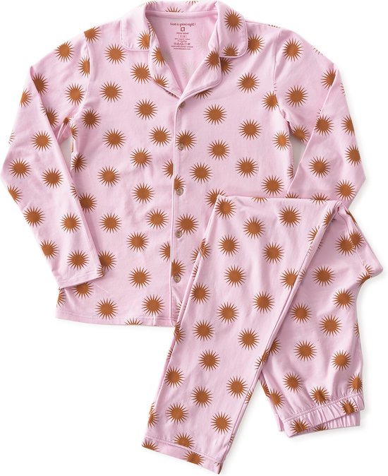 Little Label Pyjama Dames - Maat XS / 34 - Model Grandad - Roze, Oker -  Zachte BIO Katoen | bol.com