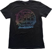 Tom Petty And The Heartbreakers Heren Tshirt -M- Circle Logo Zwart