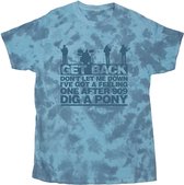 The Beatles Heren Tshirt -S- Let It Be Songs Blauw