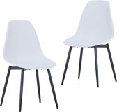 Decoways - Eetkamerstoelen 2 st PP wit